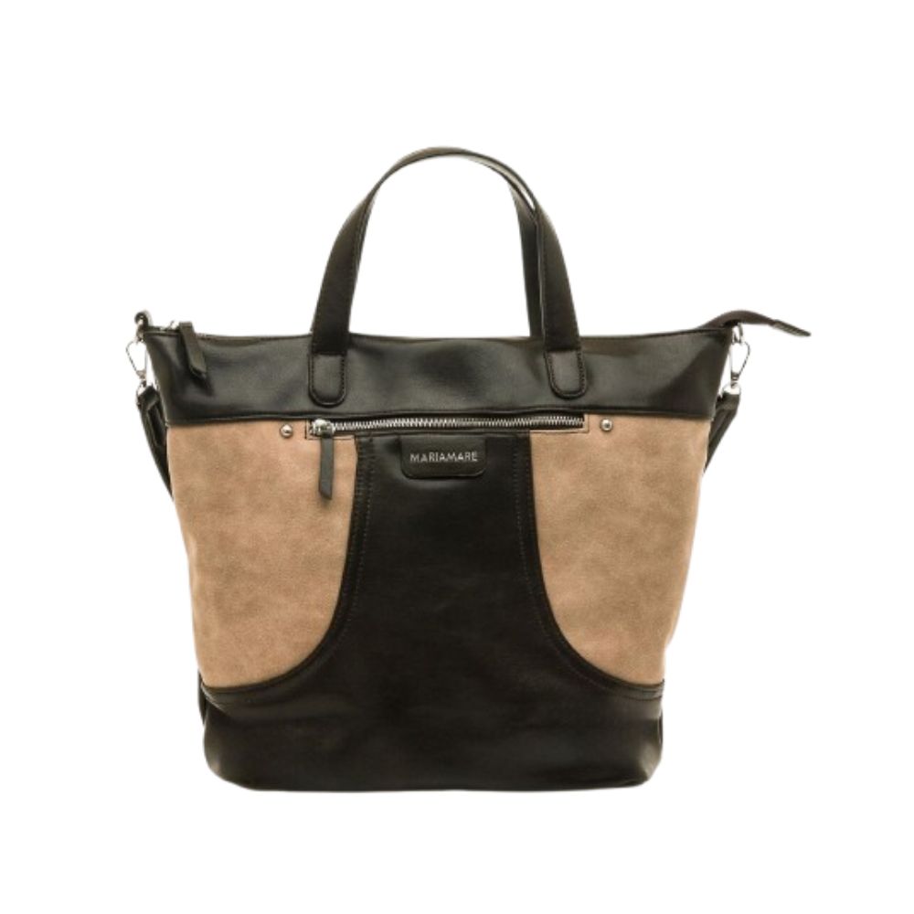 MARIAMARE CISCO WOMEN CASUAL BLACK/BEIGE HANDBAG